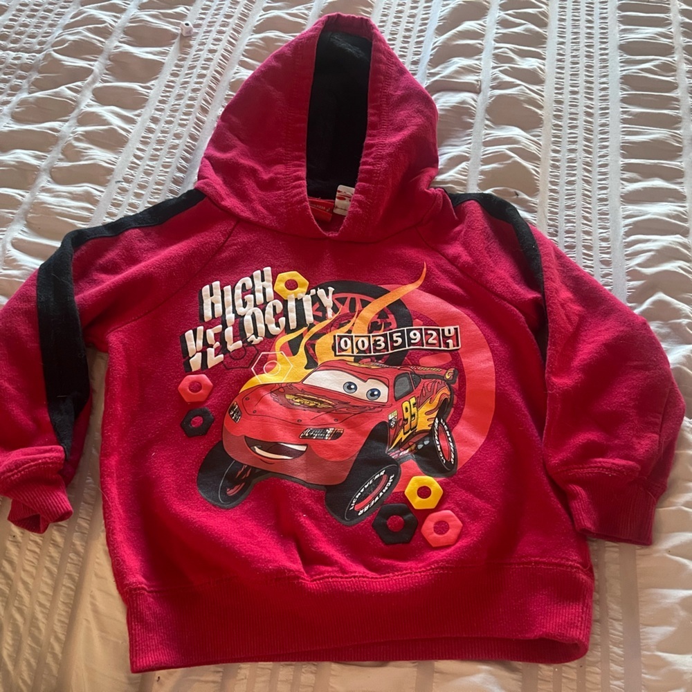 Vintage Disney Pixar Cars Red Hoodie for Kids
